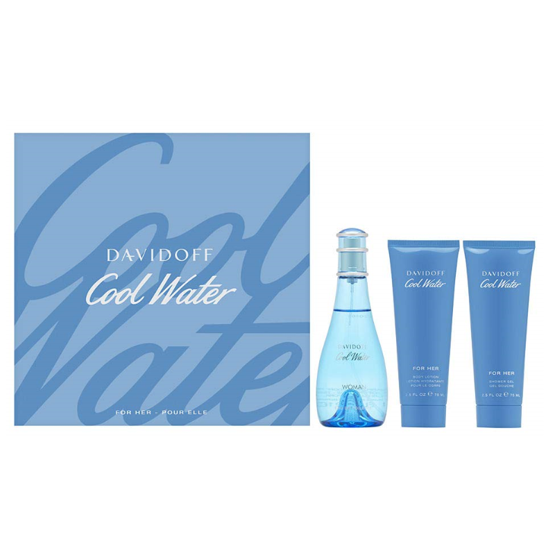 Davidoff Cool Water Ladies 50ml 3pc Giftset