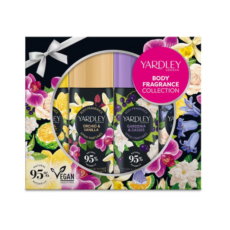 Yardley Contemporary 4pc Body Spray Giftset