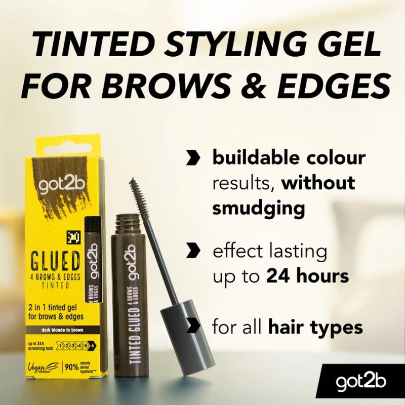 Got2b Glued 4 Brows & Edges Dark Blonde To Brown Tinted Gel 16ml