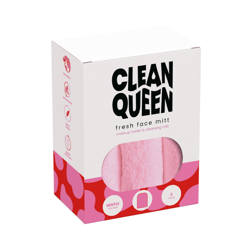 Clean Queen Fresh Face Mitt 3 Pack