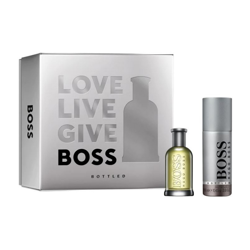 Boss Bottled (Grey) Mens 50ml 2pc Gift Set