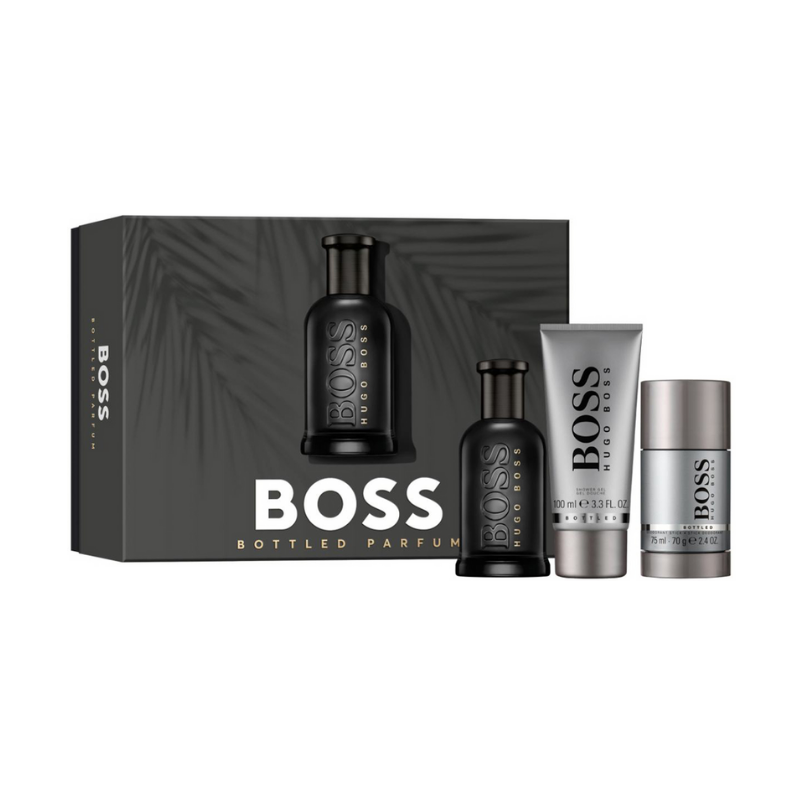 Boss Bottled (Grey) Mens 100ml 3pc Gift Set