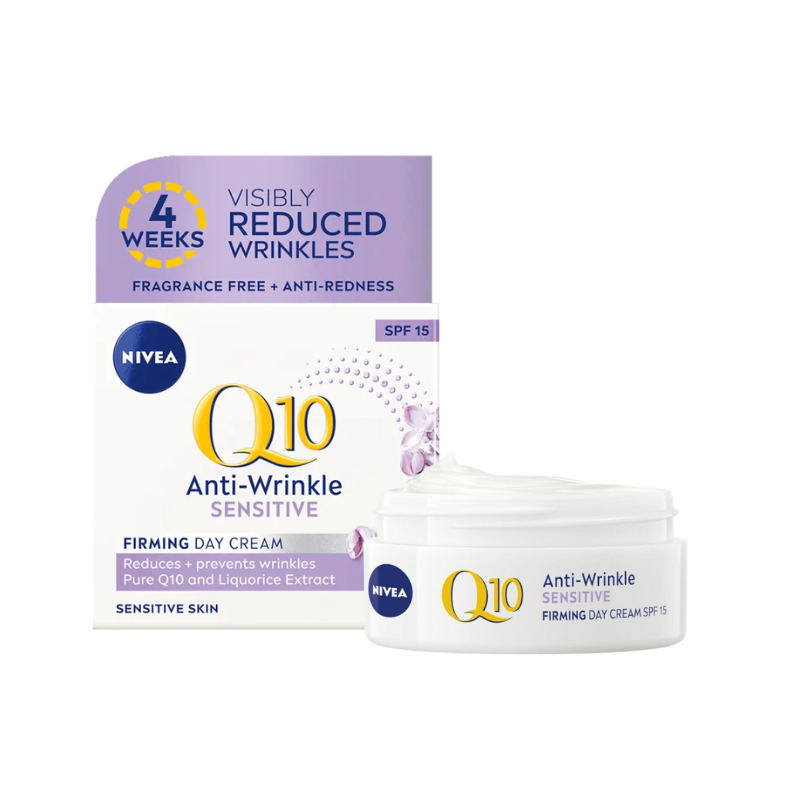 Nivea Q10 Anti Wrinkle Sensitive Firming Day Cream Spf15 50ml