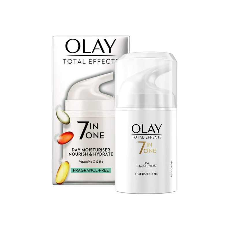 Olay Total Effects 7 In 1 Nourish & Hydrate Fragrance Free Day Moisturiser Cream 50ml